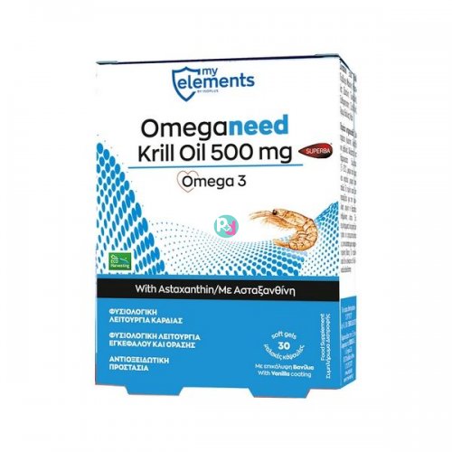 My Elements Omeganeed Krill Omega 3 500mg 30Tabs